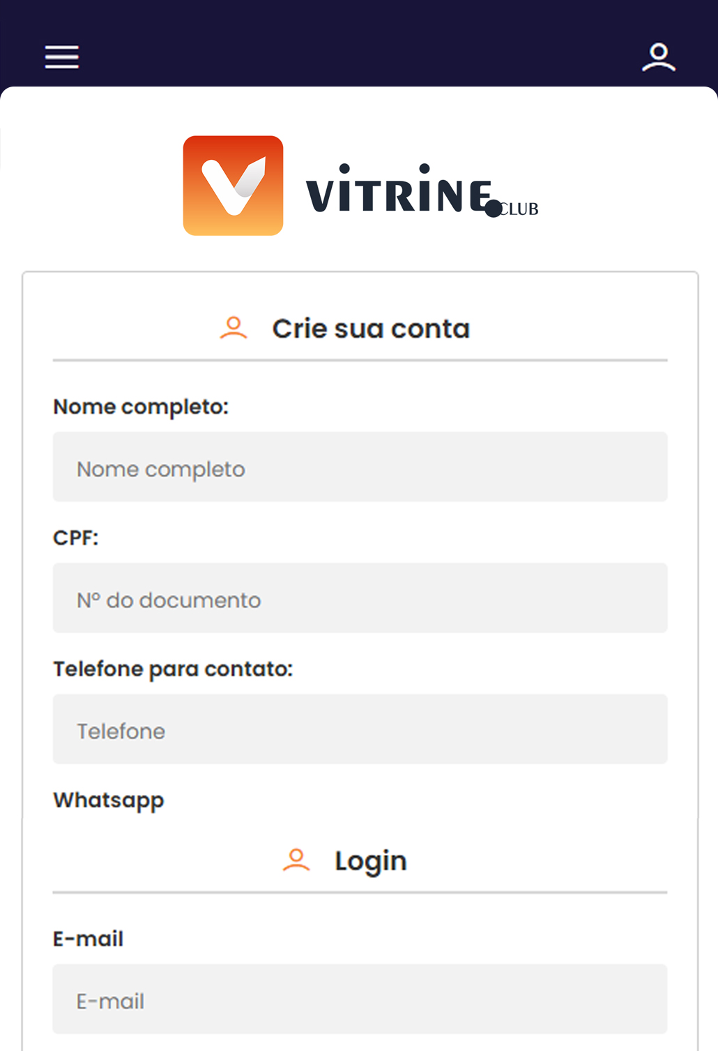 Personalização da Vitrine online